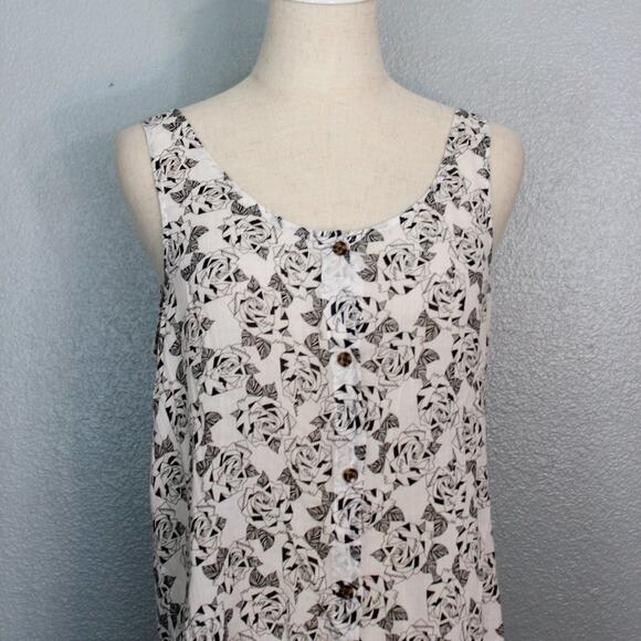 Volcom Floral Button Down Hi Low Midi Dress Size Small - Picture 3 of 12